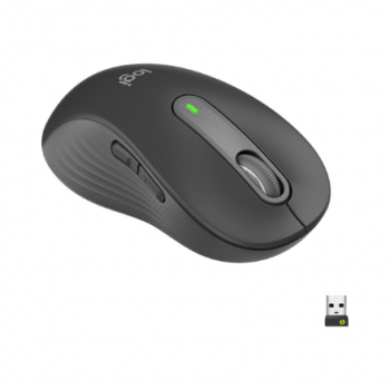 Logitech Signature M650 L Left Wireless Mouse, RF Wireless + Bluetooth, 2000 DPI, Graphite | Logitech