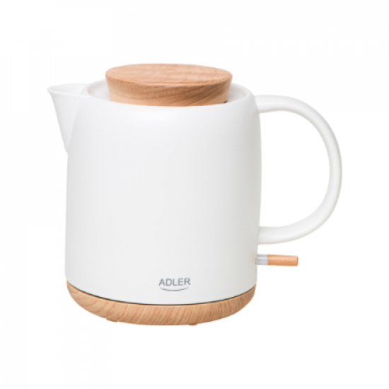 Adler Electric Kettle | AD 1304 | Electric | 1200 W | 1 L | Ceramic | 360° rotational base | White