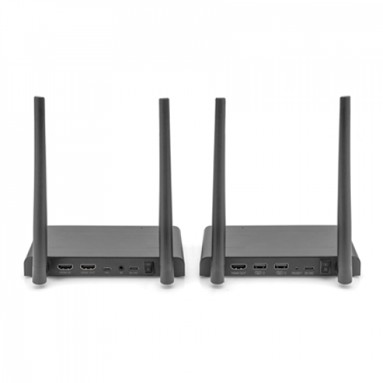 Digitus 4K Wireless HDMI KVM Extender Set, 150 m | DS-55328 | Black