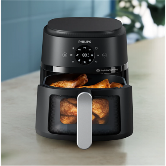 Philips Airfryer | NA221/00 2000 series | Power 1500 W | Capacity 4.2 L | Rapid Air technology | Black/Silver
