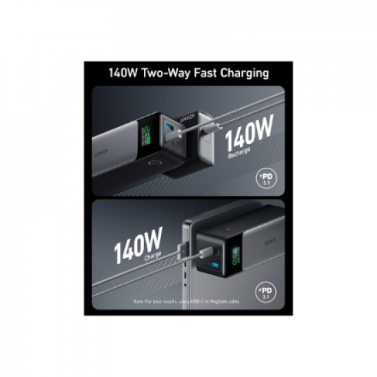 Anker 737 Power Bank Gen 2 B2C - UN Black Iteration 1 | A1289011 | 24000 mAh | Black