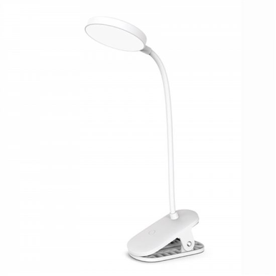 ColorWay LED Table Lamp Flexible and Clip 2 with Built-in Battery | CW-DL10FCB-W