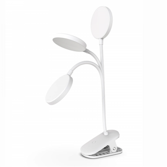 ColorWay LED Table Lamp Flexible and Clip 2 with Built-in Battery | CW-DL10FCB-W