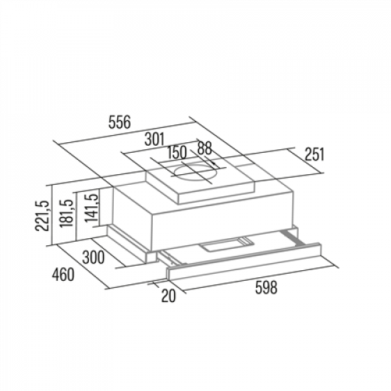 CATA Hood | CAMPANA TFH 6830 GWH | Telescopic | Energy efficiency class A+++ | Width 60 cm | 795 m³/h | Touch control | LED | White