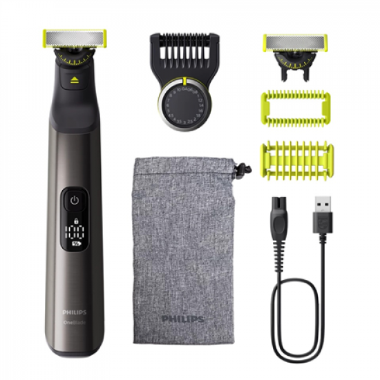 Philips | Hair Trimmer for Face and Body | QP6552/15 OneBlade Pro 360 | Cordless | Wet & Dry | Number of length steps 20 | Chrome