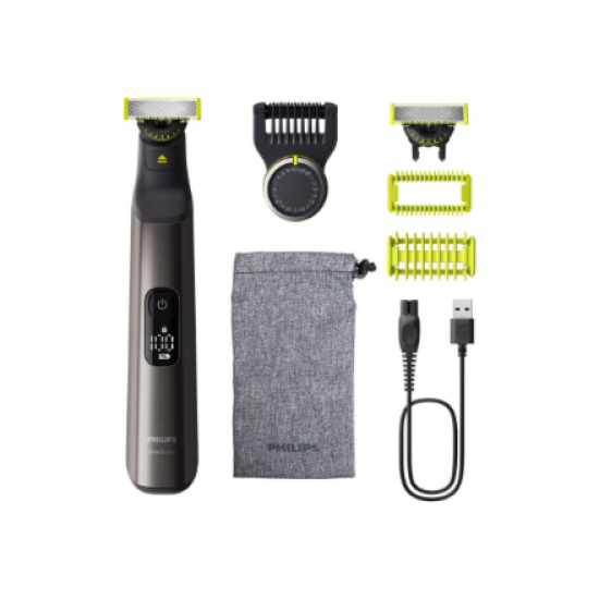 Philips | Hair Trimmer for Face and Body | QP6552/15 OneBlade Pro 360 | Cordless | Wet & Dry | Number of length steps 20 | Chrome
