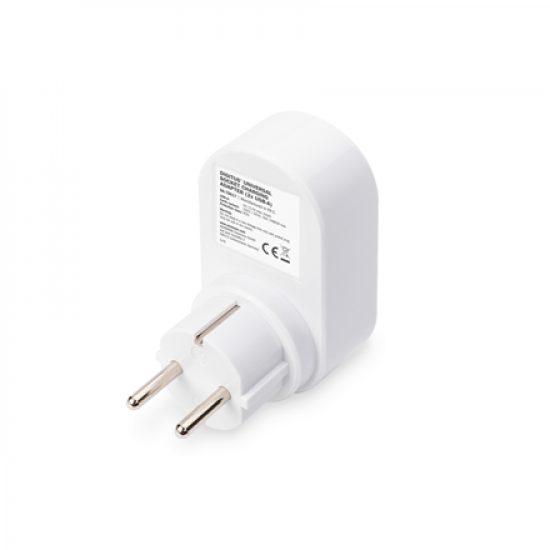 Digitus Universal USB Plug-in Charger with 2 x USB-A Sockets and Integrated Socket | DA-70617