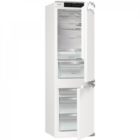 Gorenje Refrigerator | NRKI517E82WF | Energy efficiency class E | Built-in | Combi | Height 177.2 cm | No Frost system | Fridge net capacity 176 L | Freezer net capacity 76 L | Display | 35 dB | White