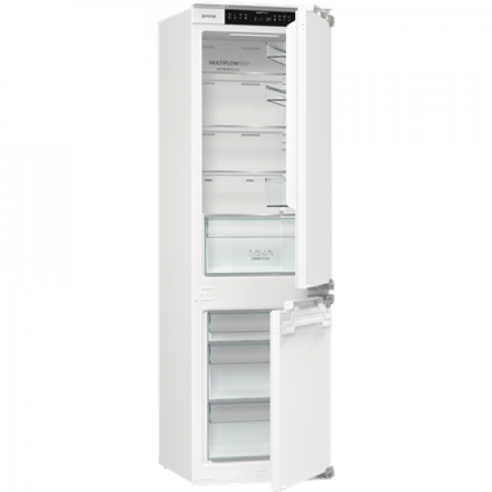Gorenje Refrigerator | NRKI517E42 | Energy efficiency class E | Built-in | Combi | Height 177.2 cm | No Frost system | Fridge net capacity 176 L | Freezer net capacity 76 L | Display | 35 dB | White