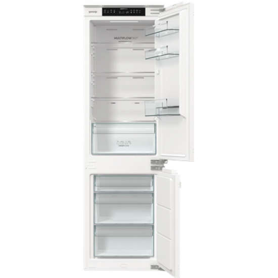 Gorenje Refrigerator | NRKI517E42 | Energy efficiency class E | Built-in | Combi | Height 177.2 cm | No Frost system | Fridge net capacity 176 L | Freezer net capacity 76 L | Display | 35 dB | White