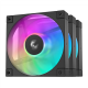 Deepcool | Performance 120mm Fan, 3-Pack | R-FD12-BKAPN3-G ARGB-3 IN 1