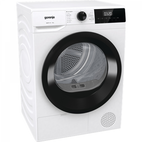 Gorenje Dryer Machine | DHNE82 | Energy efficiency class Class D | Front loading | 8 kg | LED | Depth 55 cm | White