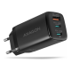 AXAGON GaN wallcharger 3x port (USB-A + 2x USB-C), 65W | ACU-DPQ65