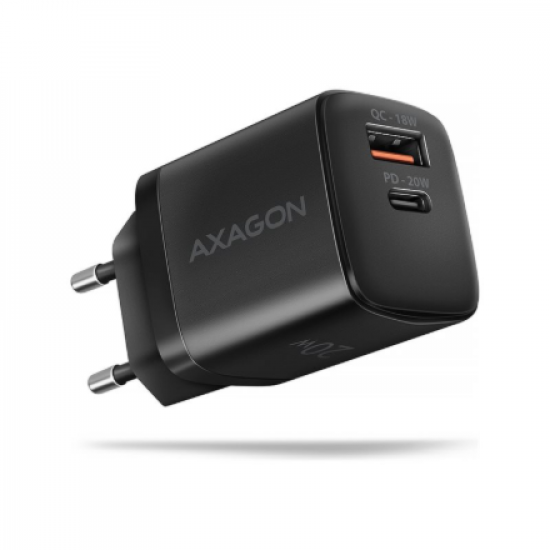 AXAGON Wallcharger 2x port (USB-A + USB-C), 20W | ACU-PQ20
