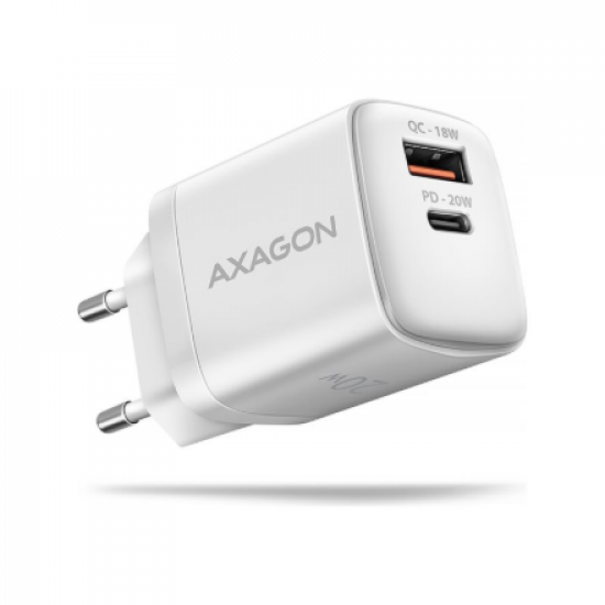 AXAGON Wallcharger 2x port (USB-A + USB-C), 20W | ACU-PQ20W