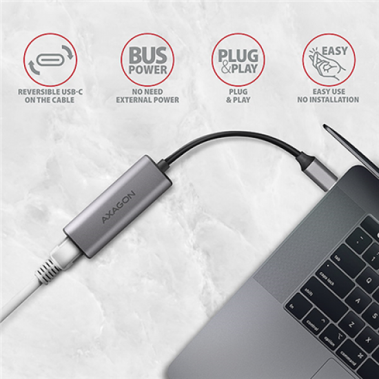 AXAGON | ADE-25RC SuperSpeed USB-C 2.5 Gigabit Ethernet