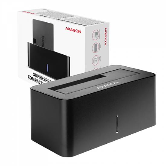 AXAGON | USB 3.0-1x SATA 6G HDD Dock Station, Black | ADSA-SN
