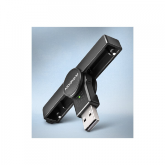 AXAGON Foldable pocket USB-A contact Smart/ID card reader | CRE-SMPA