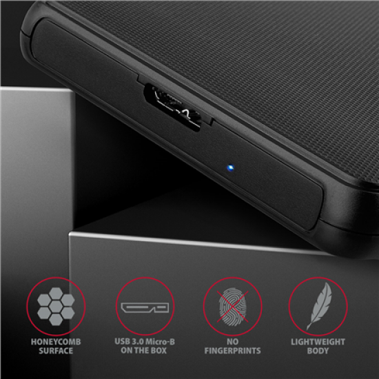 AXAGON Screwless USB 3.2 Gen 1 - SATA 6G external box for 2.5