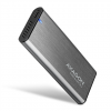 AXAGON External USB-C 3.2 Gen 2 metal box for M.2 NVMe & SATA SSD disks | EEM2-SG2