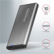 AXAGON External USB-C 3.2 Gen 2 metal box for M.2 NVMe & SATA SSD disks | EEM2-SG2