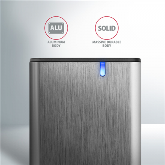 AXAGON External USB-C 3.2 Gen 2 metal box for M.2 NVMe & SATA SSD disks | EEM2-SG2