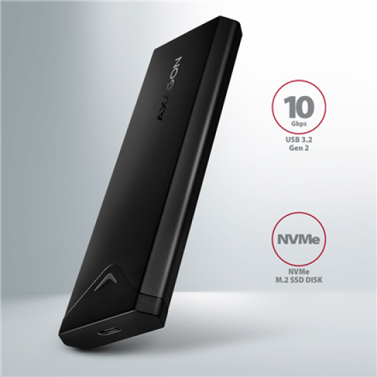 AXAGON External USB-C 10Gbps metal box for M.2 NVMe SSD disks | EEM2-UB2