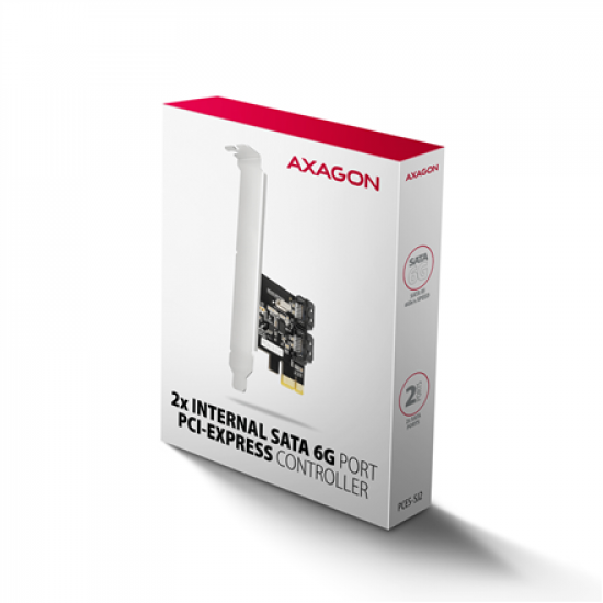 AXAGON Two-channel SATA III PCI-Express controller with two internal SATA port outputs | PCES-SJ2