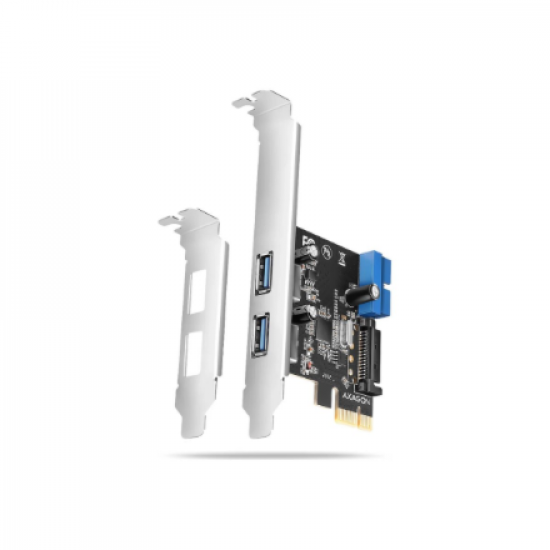 AXAGON PCI-Express card with a pair of internal and a pair of external USB 5Gbps ports | PCEU-232RS