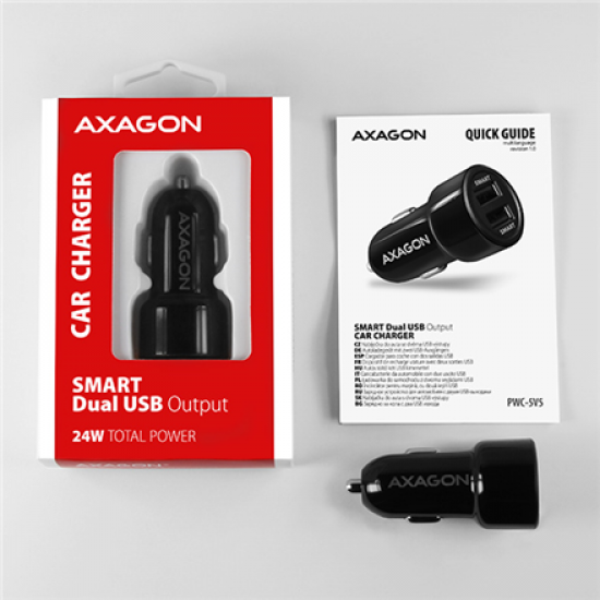 AXAGON Dual car charger, 24W | PWC-5V5
