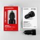 AXAGON Dual car charger, 24W | PWC-5V5