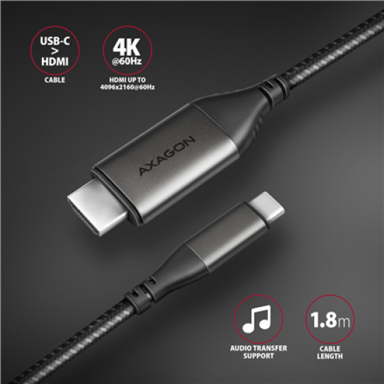 AXAGON | Active converter | USB-C to HDMI | 1.8 m