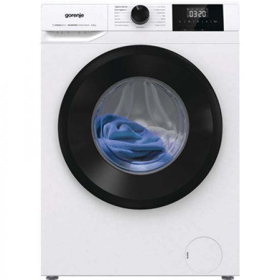 Gorenje Washing machine | W3NGPI72SBS | Energy efficiency class B | Front loading | Washing capacity 7 kg | 1200 RPM | Depth 43.5 cm | Width 59.5 cm | Display | LCD | Steam function