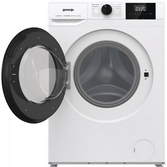 Gorenje Washing machine | W3NGPI72SBS | Energy efficiency class B | Front loading | Washing capacity 7 kg | 1200 RPM | Depth 43.5 cm | Width 59.5 cm | Display | LCD | Steam function