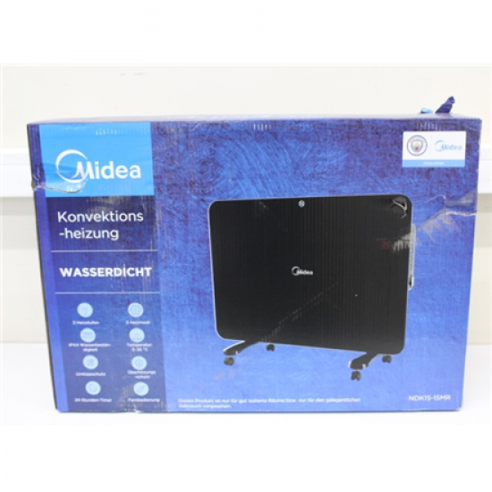 SALE OUT. Midea NDK15-15MR Convection Heater, Black | SALE OUT. Midea | Convection Heater | NDK15-15MR | Convection Heater | 1500 W | Number of power levels 3 | Black | DAMAGED PACKAGING, DENT ON THE BACK AND SCRATCHES ON EDGE | IPX4
