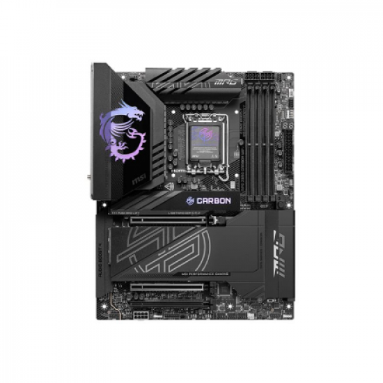 MSI MPG Z890 CARBON WIFI | Processor family Intel | Processor socket LGA1851 | Supported hard disk drive interfaces SATA, M.2 | Number of SATA connectors 4