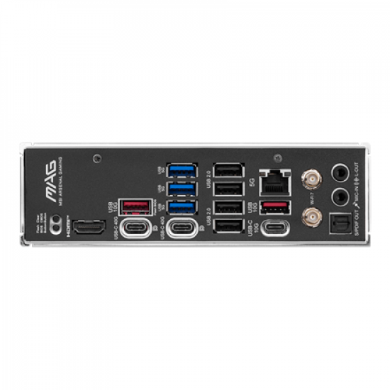 MSI MAG X870 TOMAHAWK WIFI | Processor family AMD | Processor socket AM5 | Supported hard disk drive interfaces SATA, M.2 | Number of SATA connectors 4