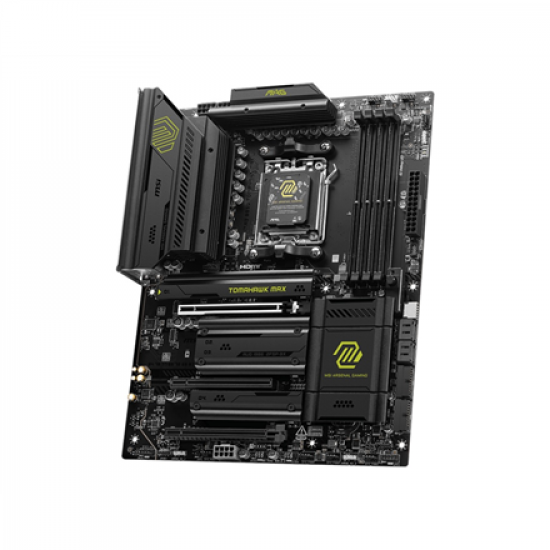 MSI MAG B850 TOMAHAWK MAX WIFI | Processor family AMD | Processor socket AM5 | DDR5 | Supported hard disk drive interfaces SATA, M.2 | Number of SATA connectors 4