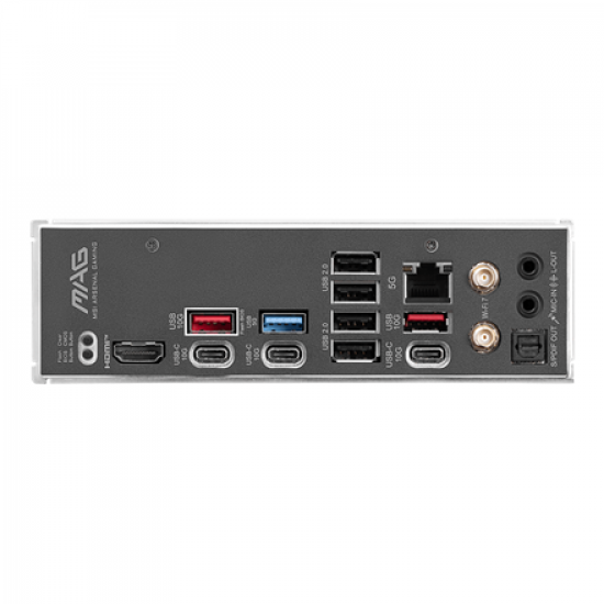 MSI MAG B850 TOMAHAWK MAX WIFI | Processor family AMD | Processor socket AM5 | DDR5 | Supported hard disk drive interfaces SATA, M.2 | Number of SATA connectors 4