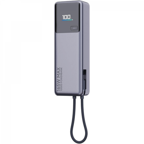 Xiaomi 165W Power Bank (Integrated Cable) | 10000 mAh | USB-C | Gray