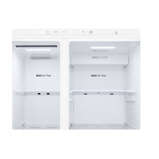 LG Refrigerator | GSLC40SWPE | Energy efficiency class E | Free standing | Side by side | Height 179 cm | Fridge net capacity 417 L | Freezer net capacity 221 L | Display | 36 dB | White