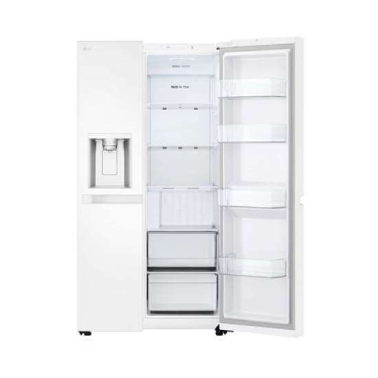 LG Refrigerator | GSLC40SWPE | Energy efficiency class E | Free standing | Side by side | Height 179 cm | Fridge net capacity 417 L | Freezer net capacity 221 L | Display | 36 dB | White
