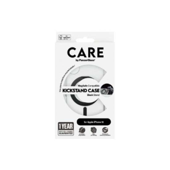 CARE Feature Case | Back cover | Apple | iPhone 16 | Recycled plastic | Transparent | MagSafe