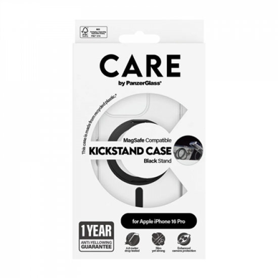 CARE Feature Case | Back cover | Apple | iPhone 16 Pro | Recycled plastic | Transparent | MagSafe