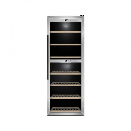 Caso | Wine Cooler | WineComfort 1260 Smart | Energy efficiency class G | Free standing | Bottles capacity 126 | Stainless steel/Black