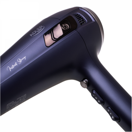 Adler Hair dryer with retractable power cord | AD 2273 | 2000 W | Number of temperature settings 3 | Diffuser nozzle | Dark Violet