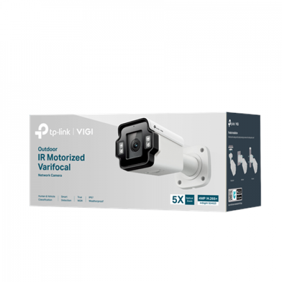 TP-LINK | VIGI 4MP Outdoor IR Motorized Varifocal Bullet Network Camera | InSight S345ZI | Bullet | 4 MP | 2.7-13.5 mm/ F1.6 | Power over Ethernet (PoE) | IP67 | H.265+ | Micro SD, Max. 512 GB