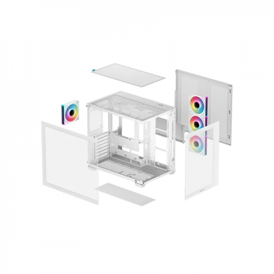 Deepcool CG530 4F WH | White | Mid Tower | Power supply included No