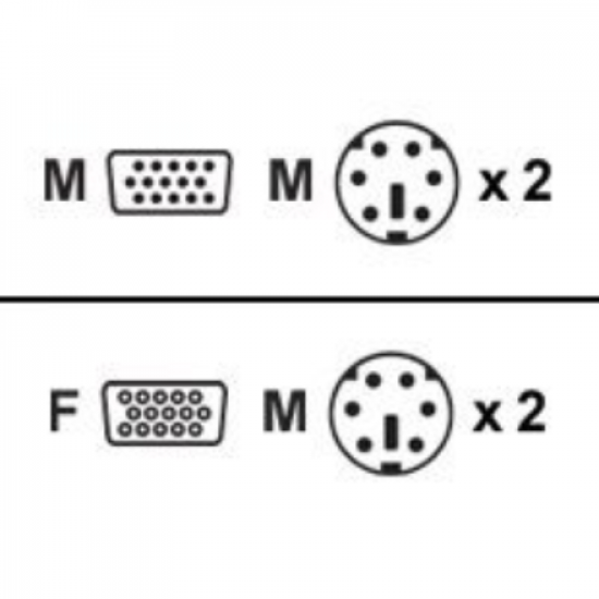 Aten | KVM Cable, 1.8M PS/2 | 2L-1001P