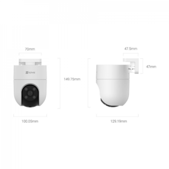 EZVIZ | CS-H8C 4G | Turret | 3 MP | 4mm | IP65 | H.265/H.264 | Micro SD, Max. 512GB